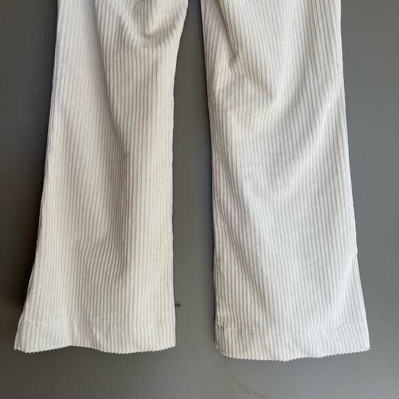 LA LIGNE Reece Trouser Ivory Size 2 Cream Corduroy Pant High Rise Wide Leg Chic - Picture 14 of 16